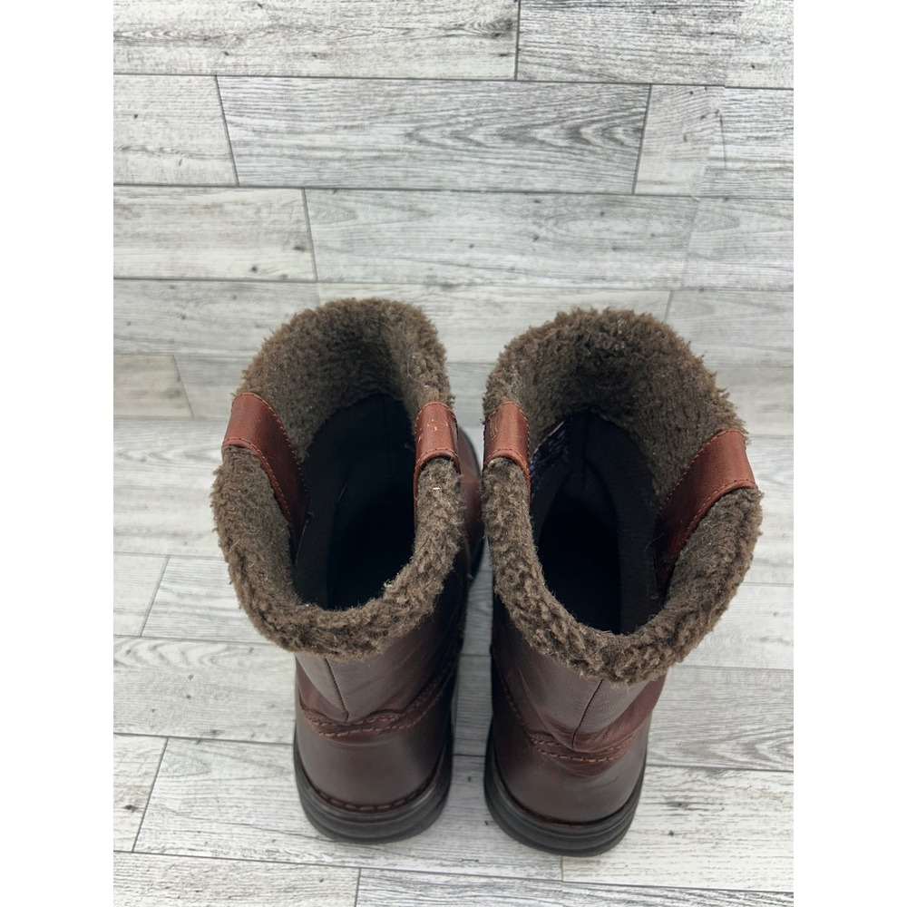 Ariat 20922 Brown Leather Faux Fur Lined Pull On Boots Women 7B 4LR Cushioning - Picture 10 of 13